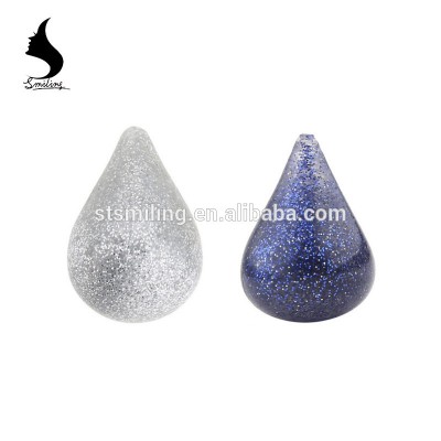 Pravite Label Makeup Sponge Jelly Transparent Flash Powder Colorful Drop Shape Silicone Sponge Puff